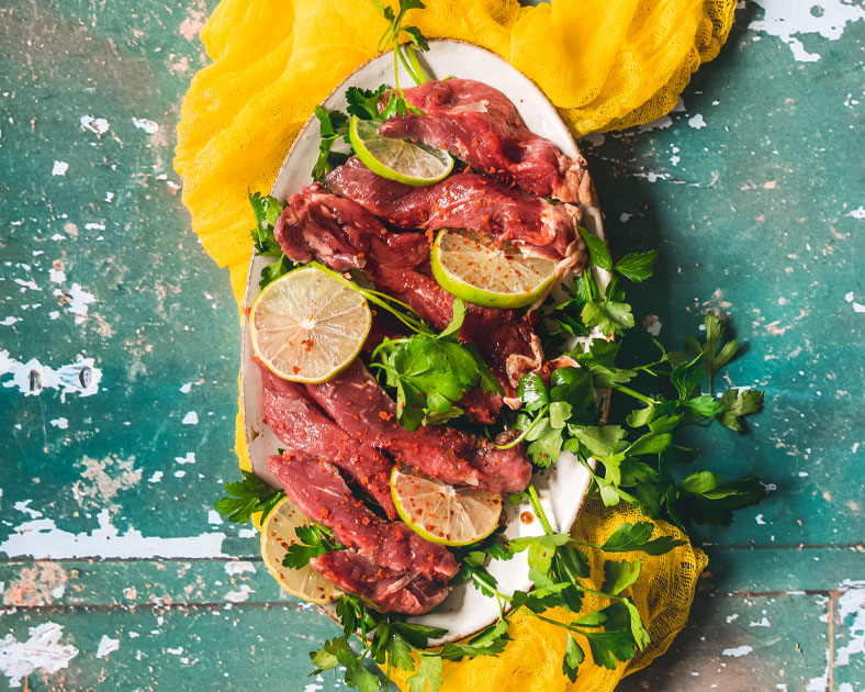 mariniertes Rindfleisch